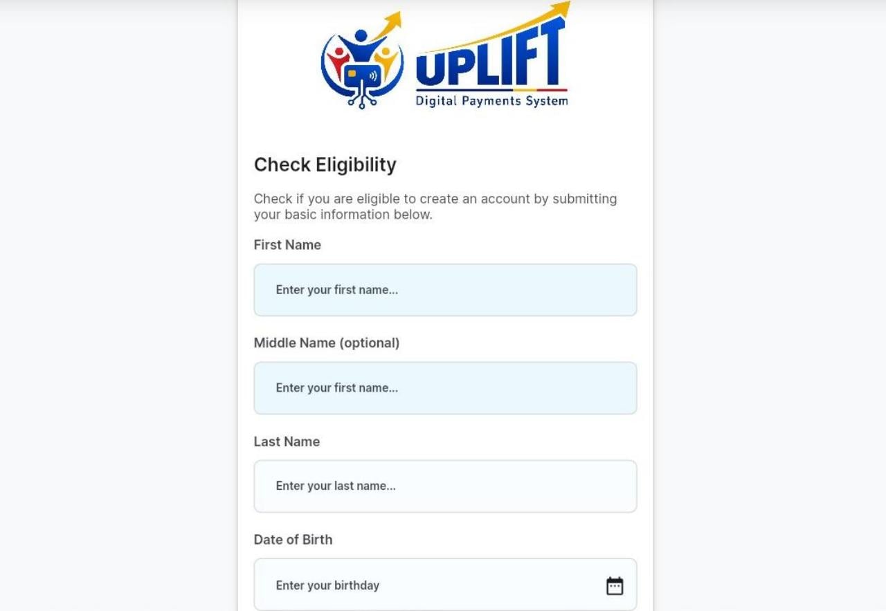 How to Register Account to Receive UPLIFT Cash Assistance
